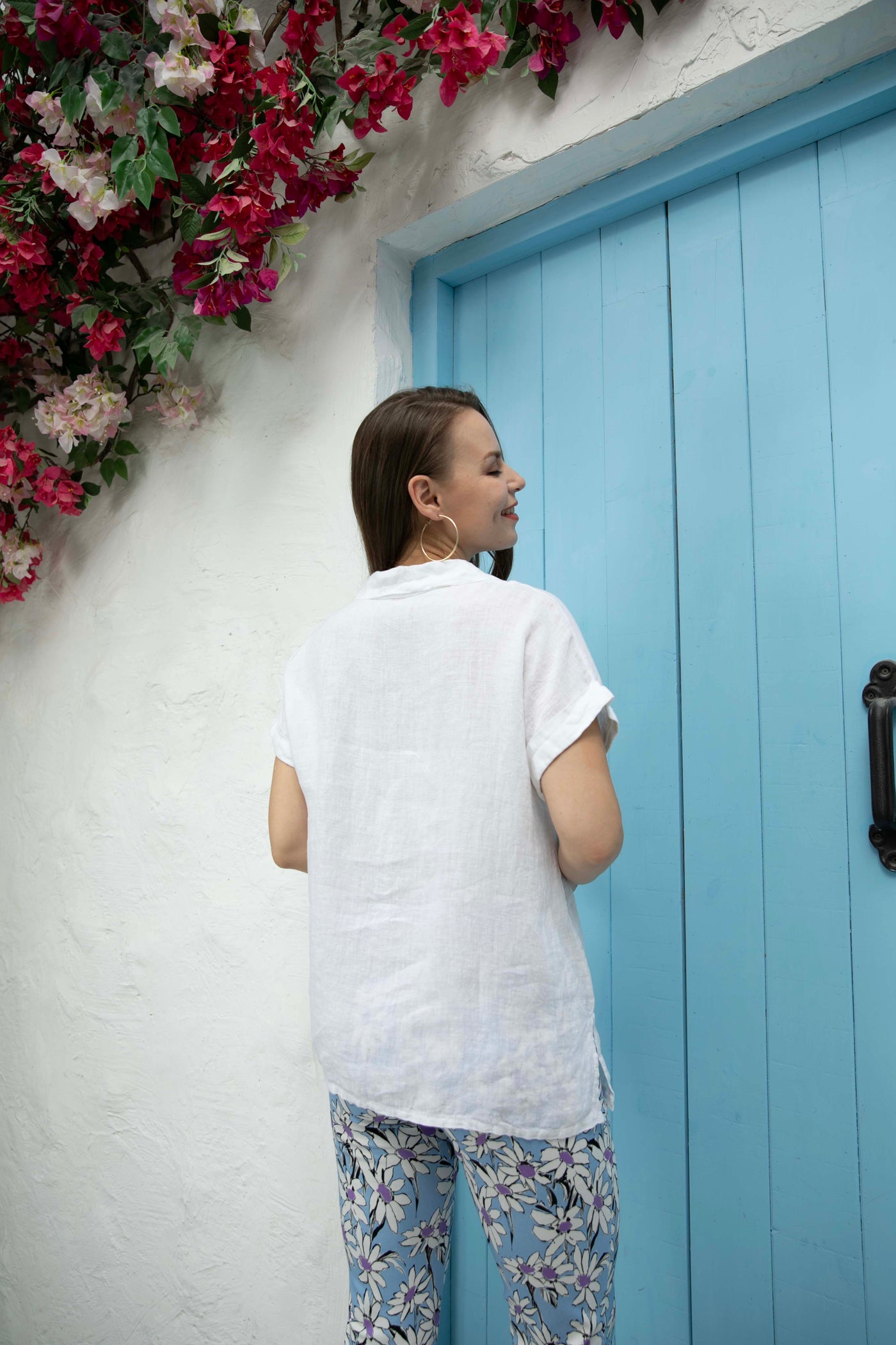 Lucia's Embroidered Neckline Blouse