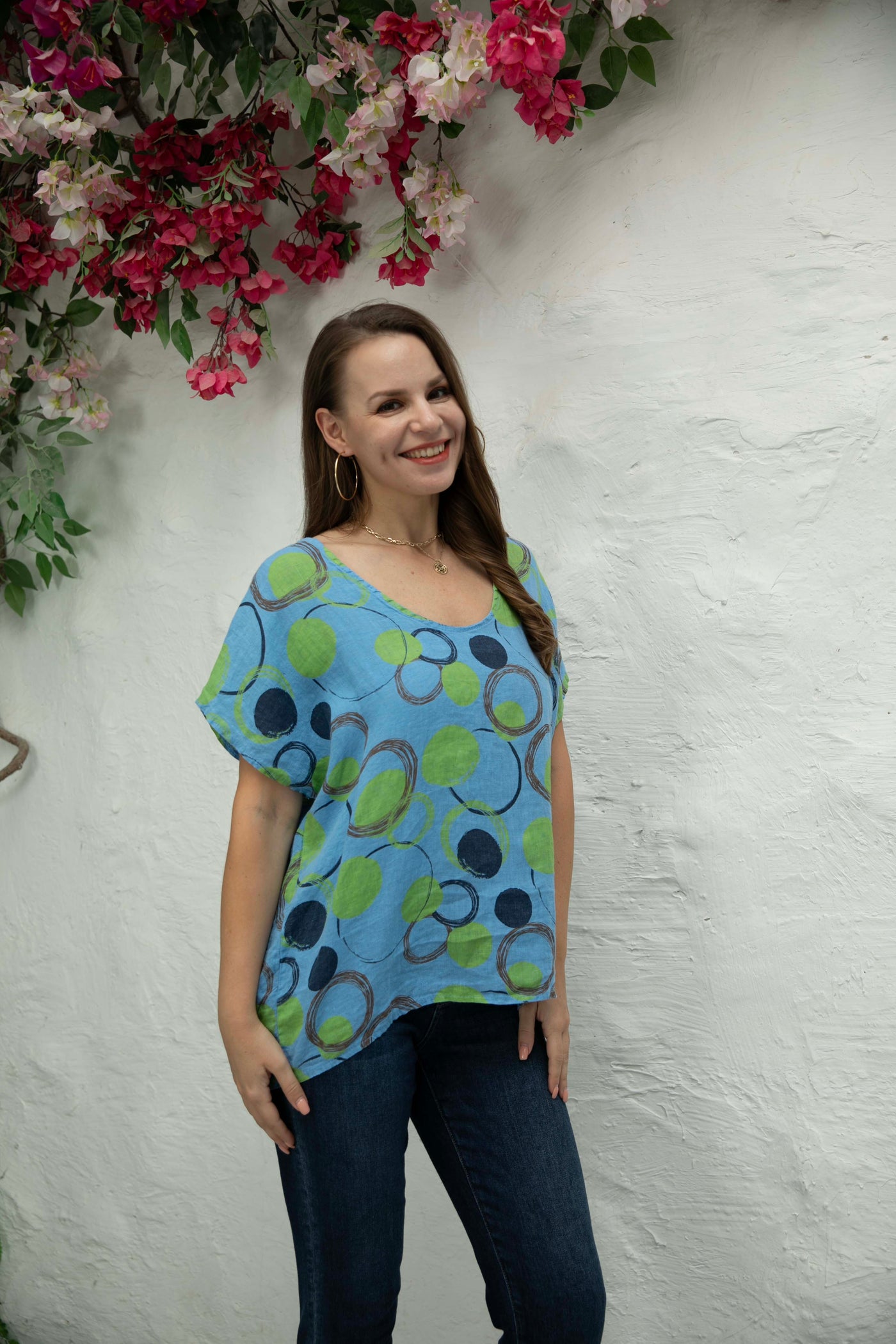 Angelica's Bubble Print Top