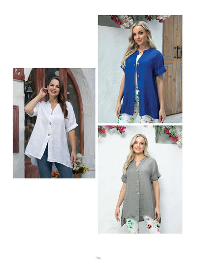 Rosie's Button Down Linen Top