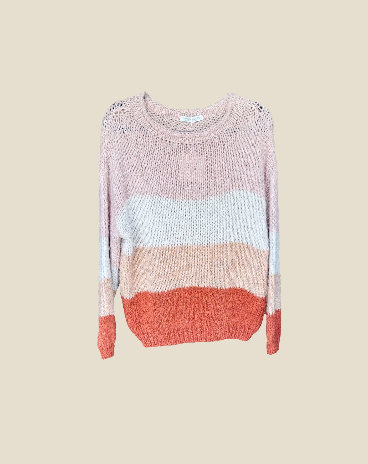 Color Block Loose Knit Sweater