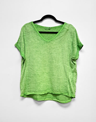 Breezy V-Neck Linen Tee (Copy)