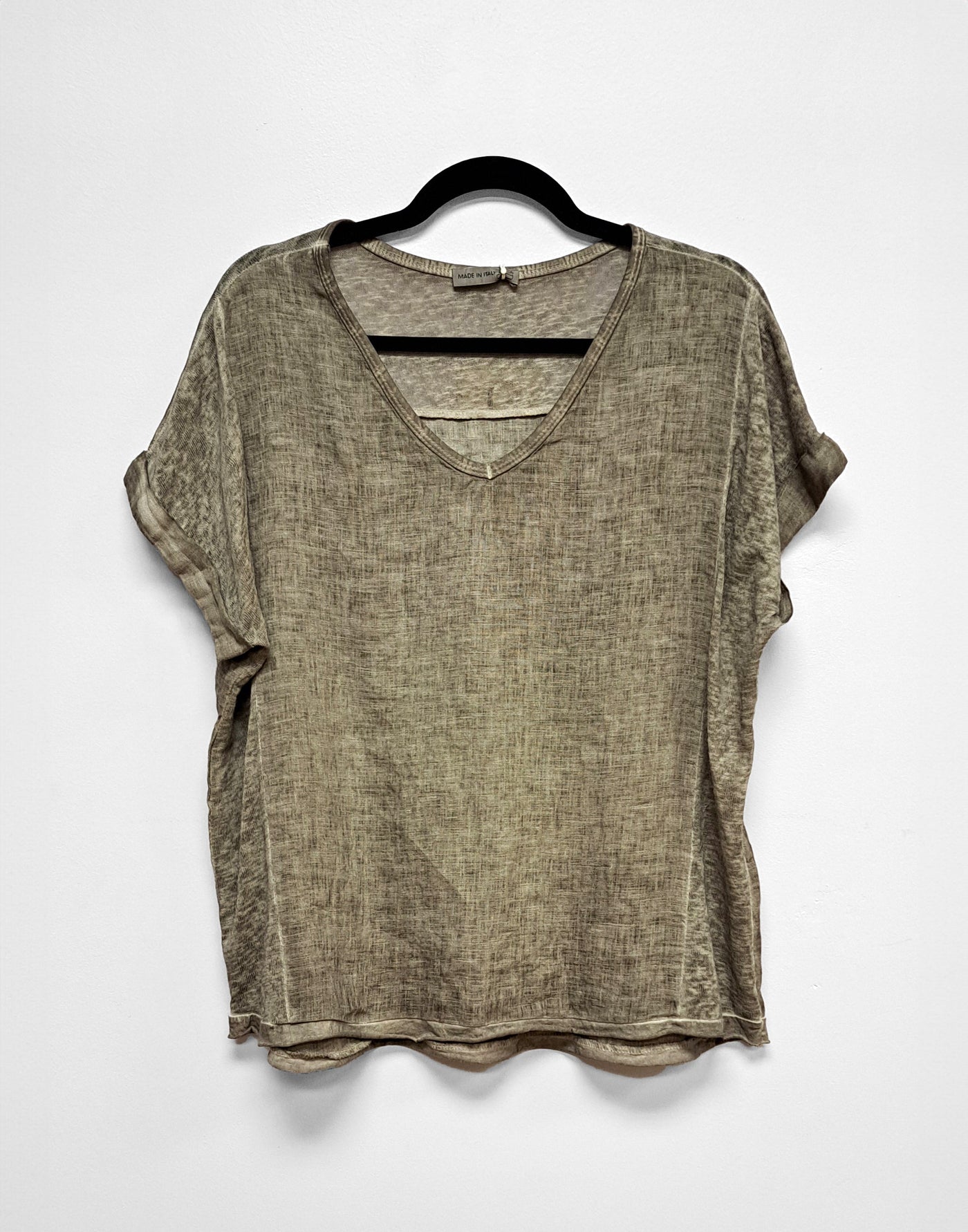 Breezy V-Neck Linen Tee (Copy)