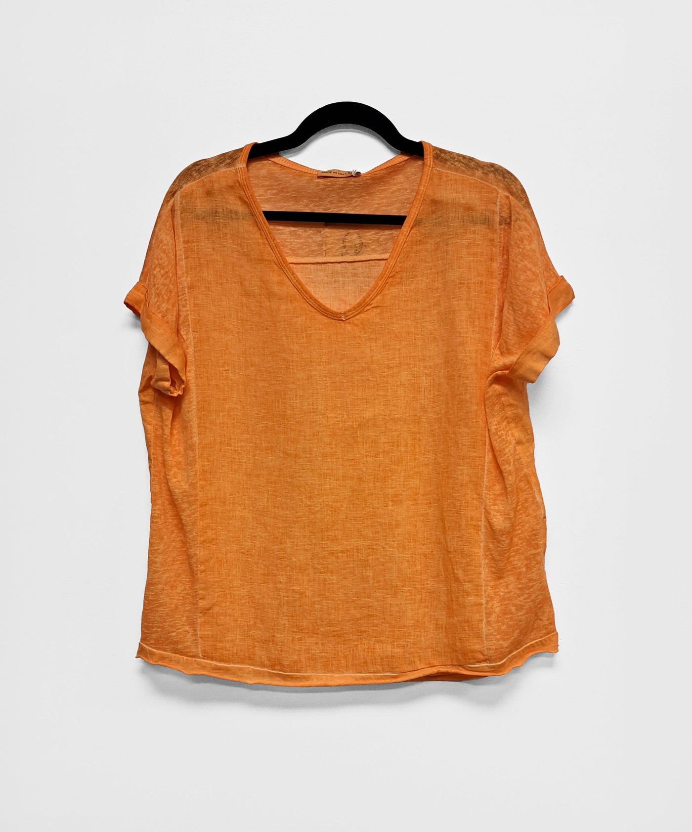 Breezy V-Neck Linen Tee