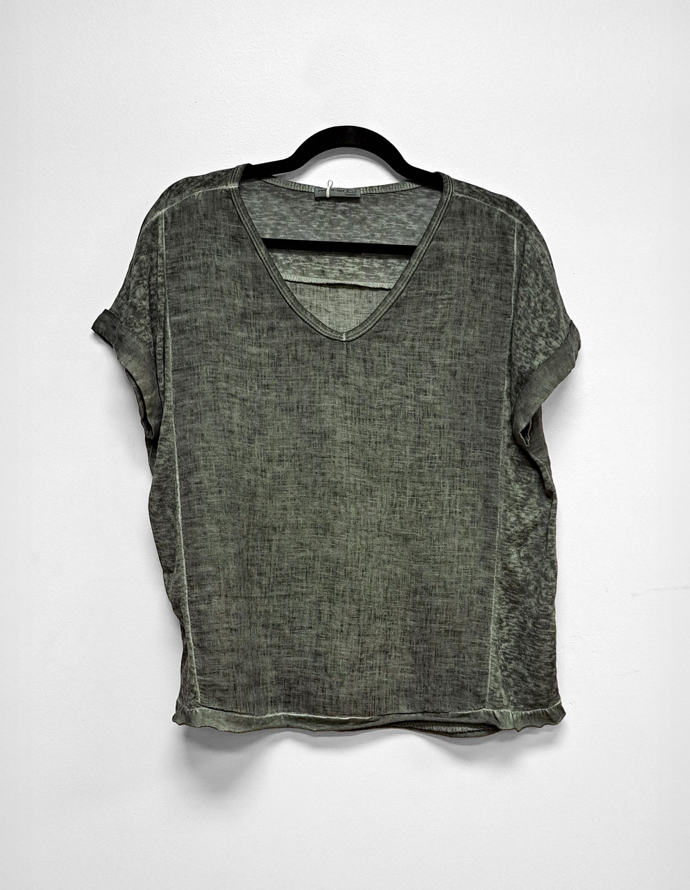 Breezy V-Neck Linen Tee (Copy)