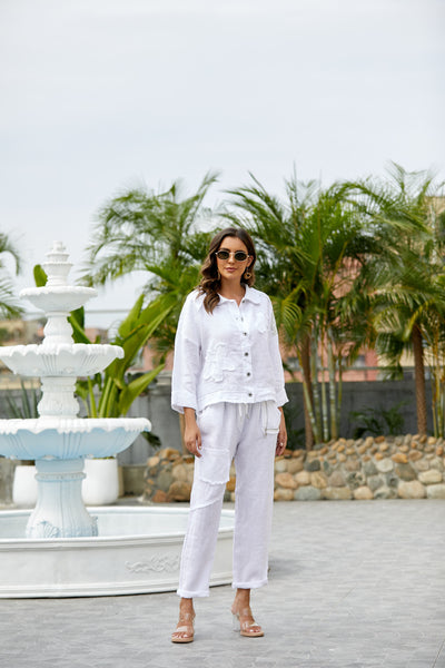 Garden Elegance Linen Jacket