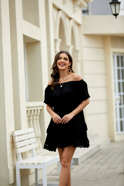 Relaxed Lace Off Shoulder