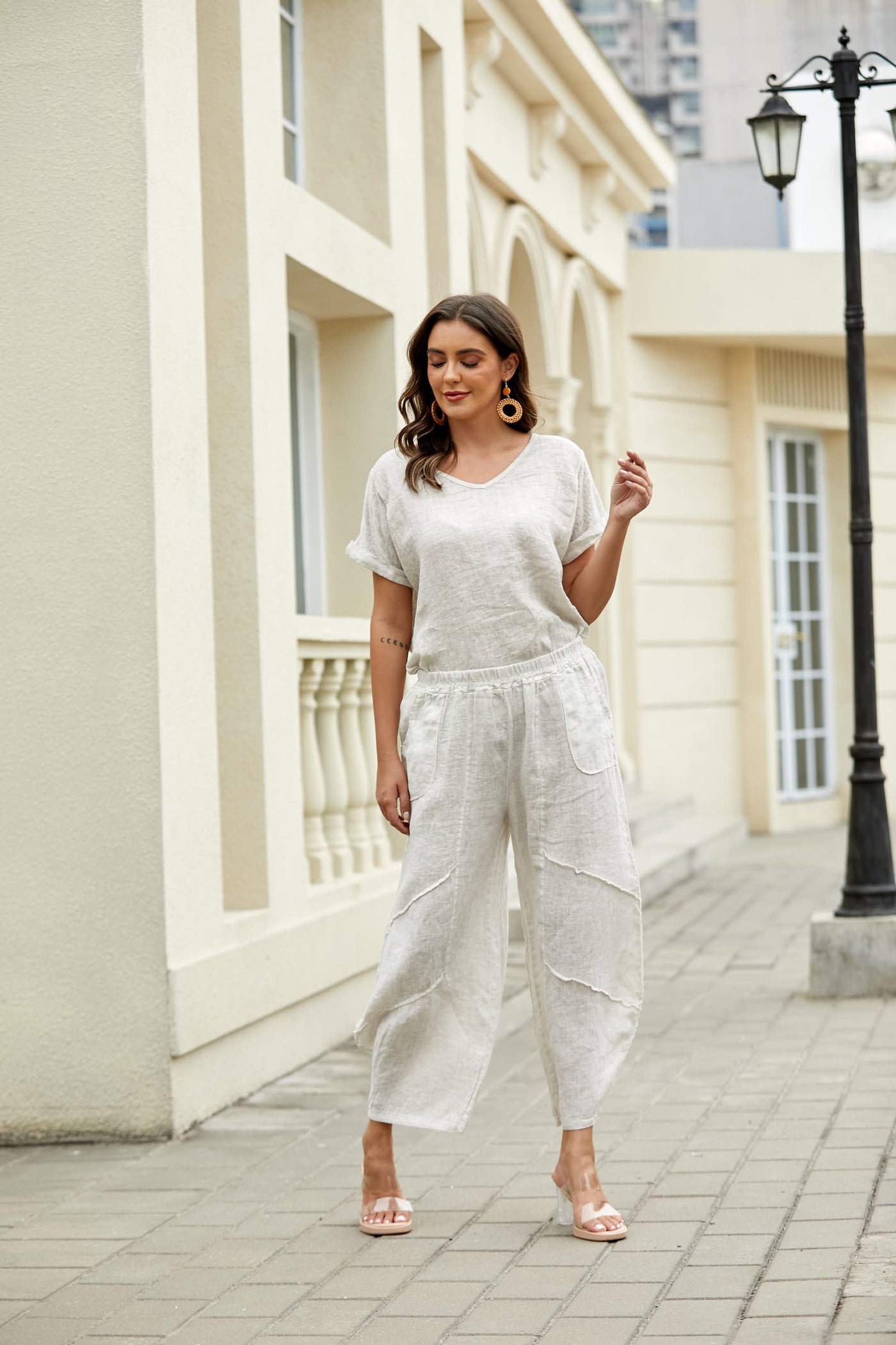 Coastal Linen Wide-Leg Pant