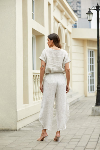 Coastal Linen Wide-Leg Pant