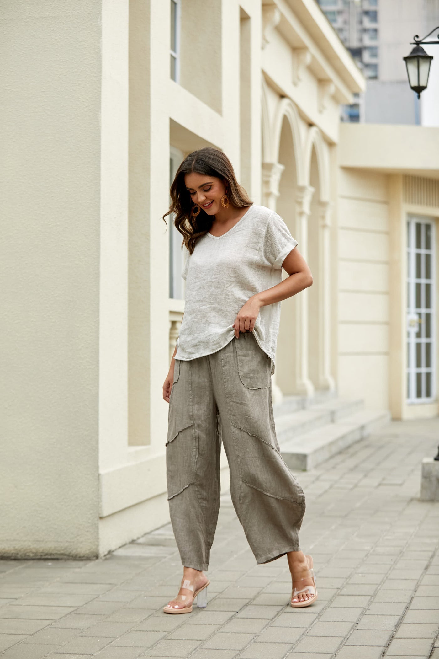 Coastal Linen Wide-Leg Pant