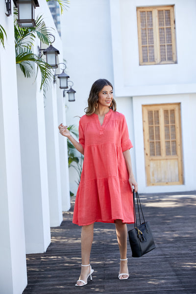 Gabriella's Italian Roll-up sleeve Dress