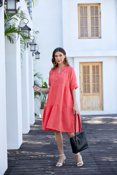 Gabriella's Italian Roll-up sleeve Dress