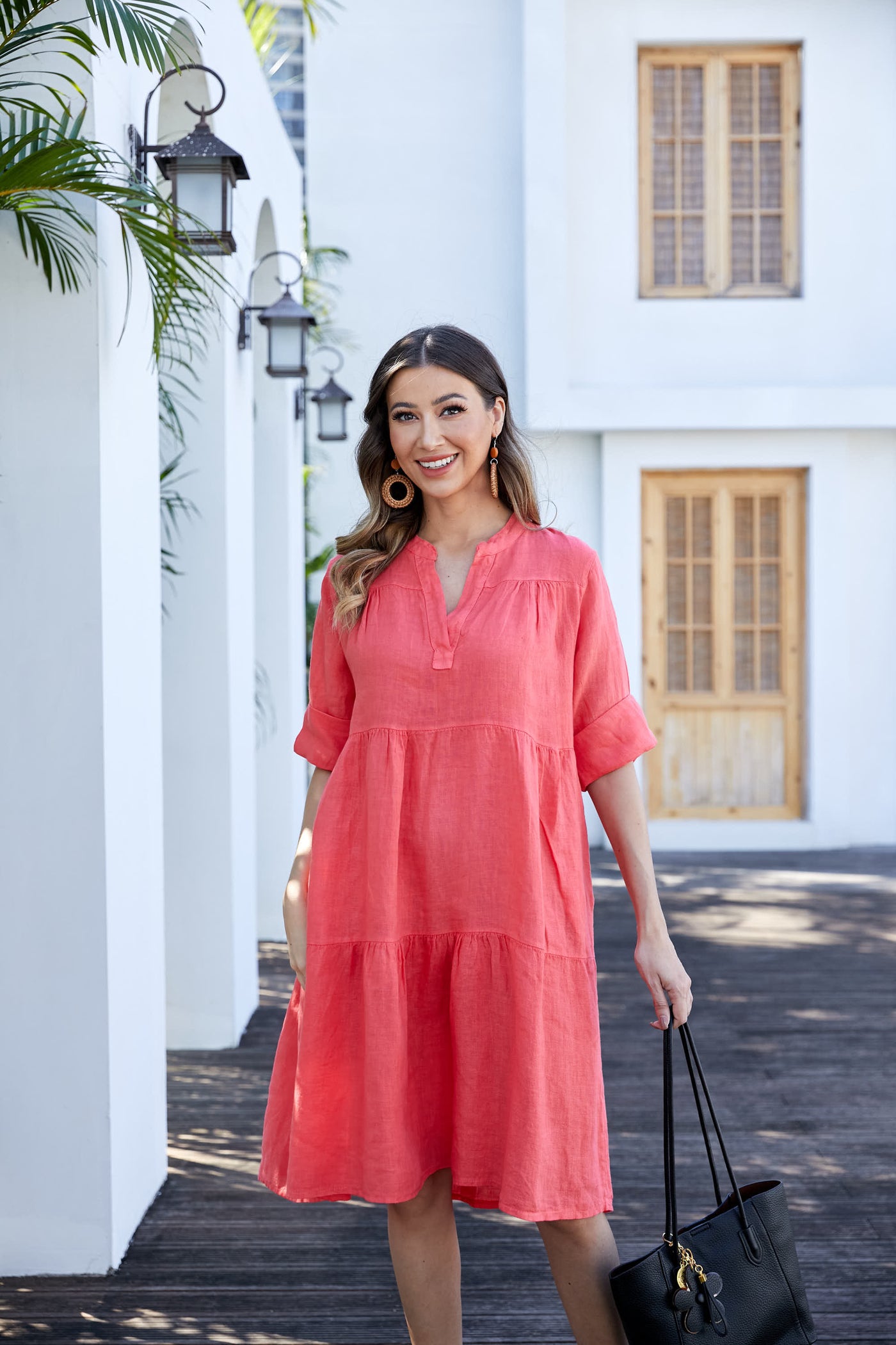 Gabriella's Italian Roll-up sleeve Dress