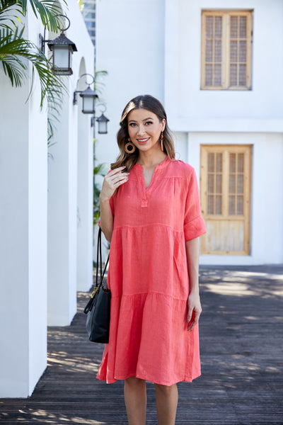 Gabriella's Italian Roll-up sleeve Dress