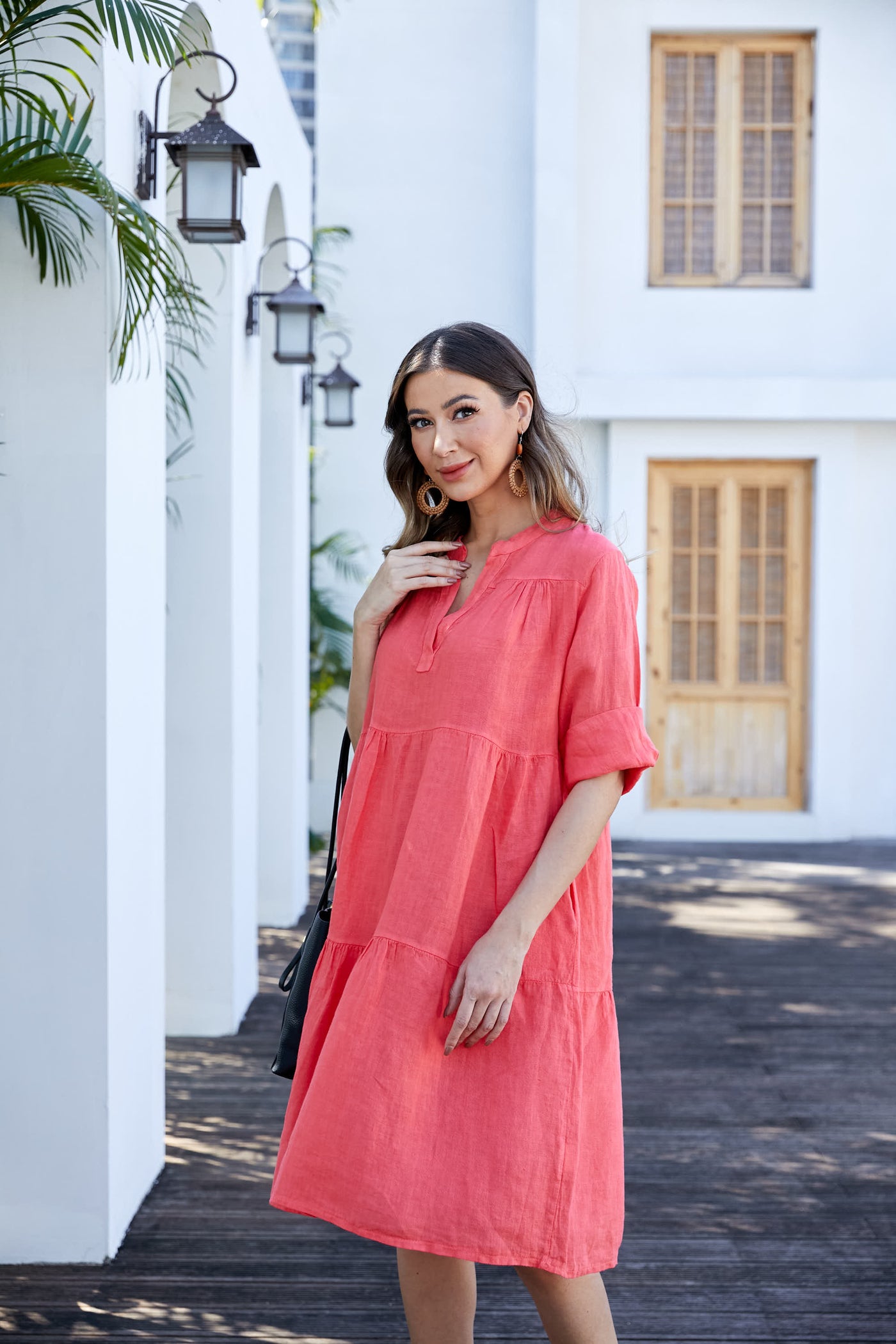 Gabriella's Italian Roll-up sleeve Dress