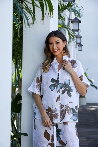 Pia's Floral Short Sleeve Top