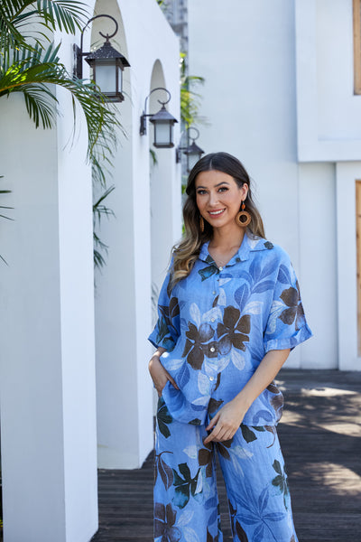 Pia's Floral Short Sleeve Top