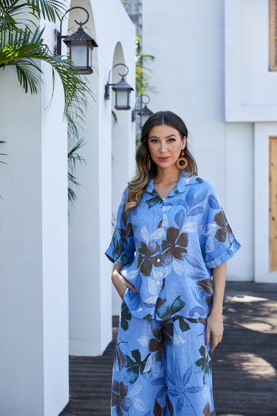 Pia's Floral Short Sleeve Top