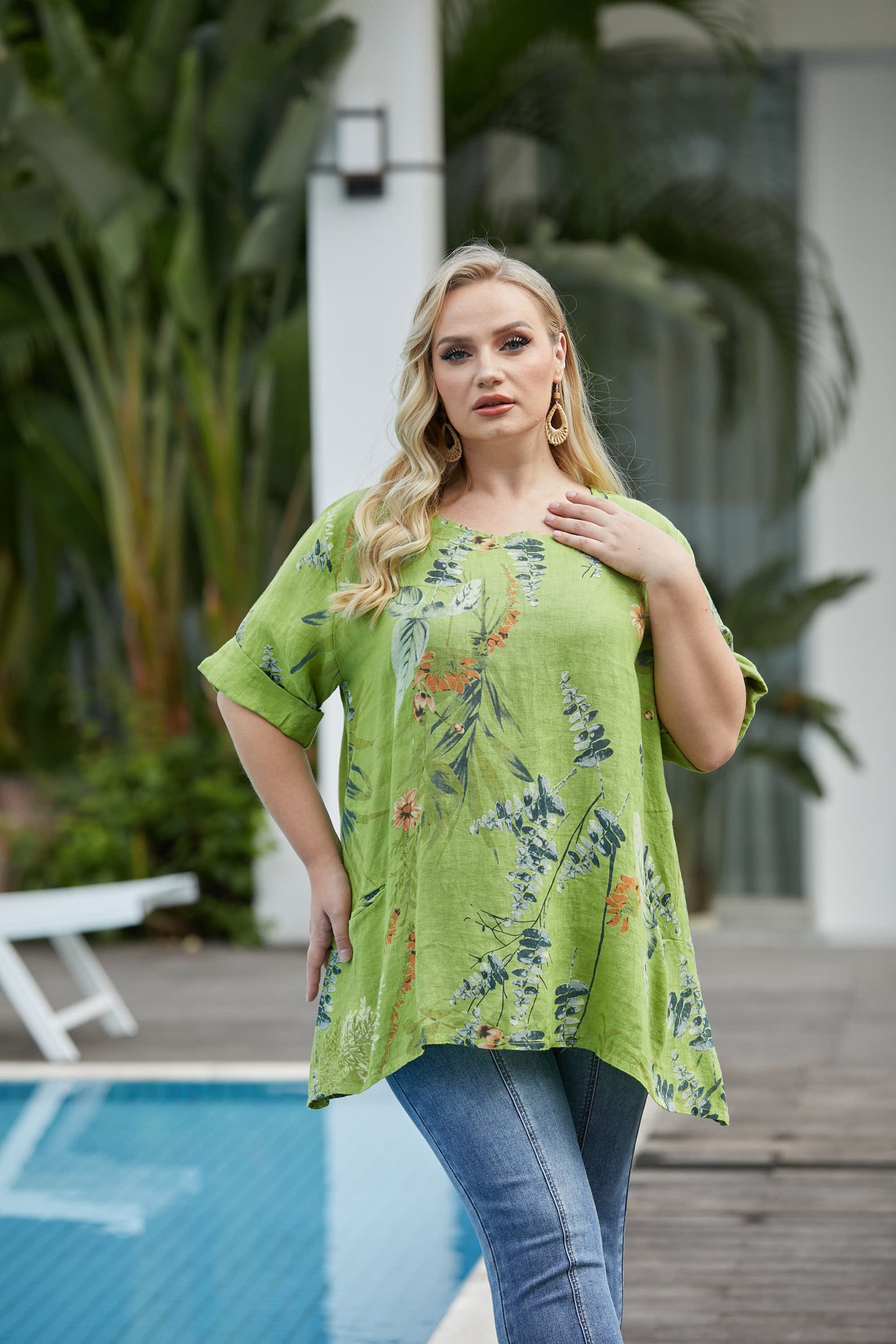 Stefania's Eucalyptus Printed Top