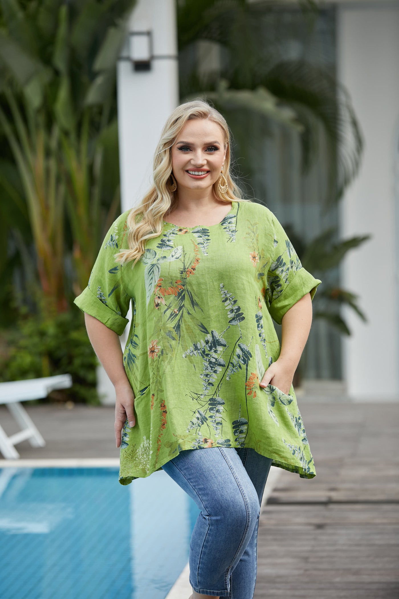 Stefania's Eucalyptus Printed Top