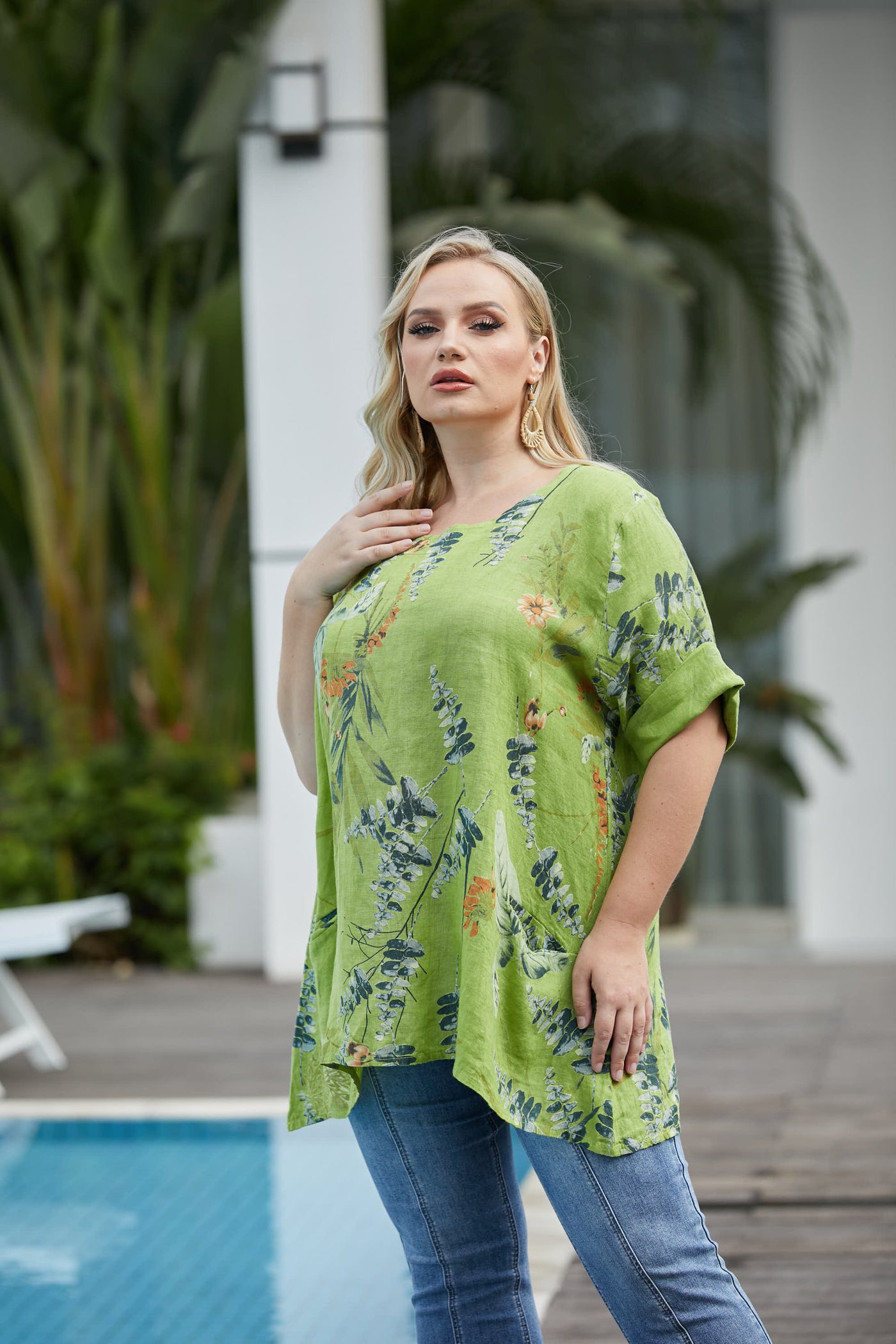 Stefania's Eucalyptus Printed Top