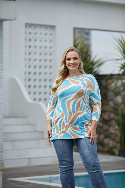 Paulina's Abstract Bamboo French Terry Top