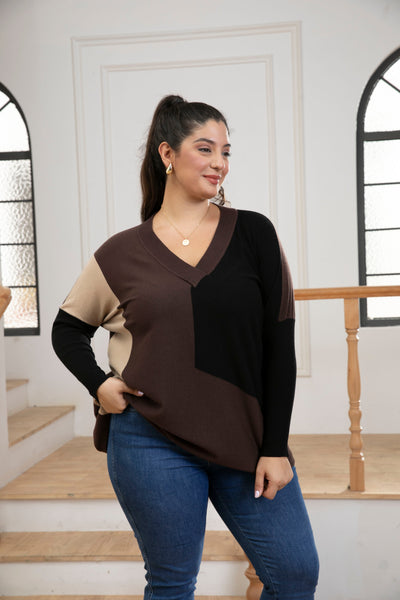 Cassadee's Cashmere-Feel Color Block Pull Over