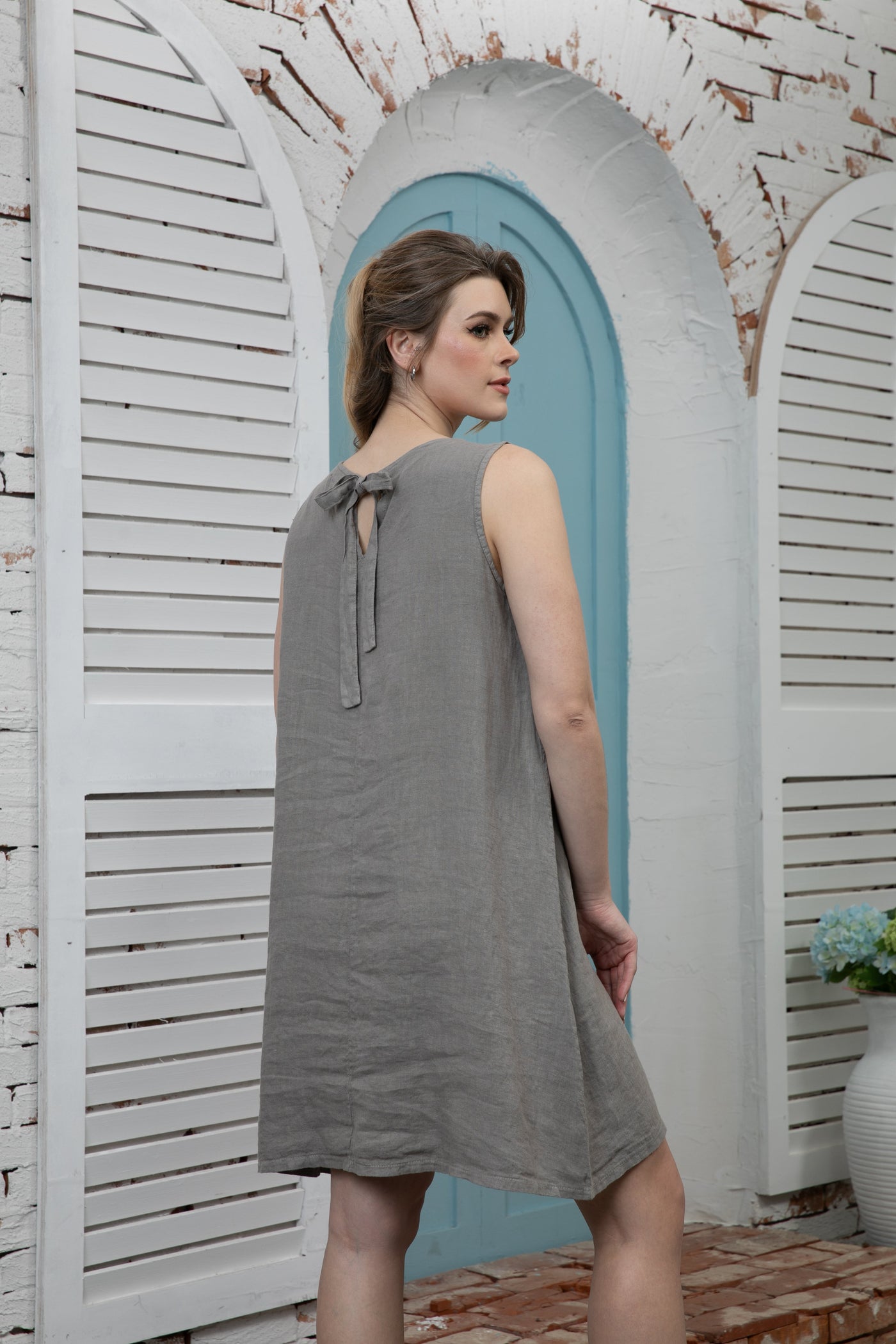 Sunlit Linen Dress// Breezy Bow Back Dress