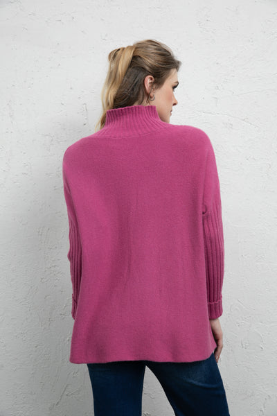 Keira's Ribbed Knit Sleeve Sweater