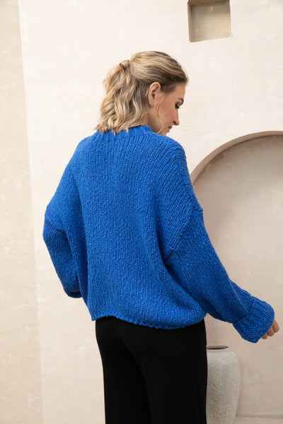 Mock Neck Loose Knit Sweater