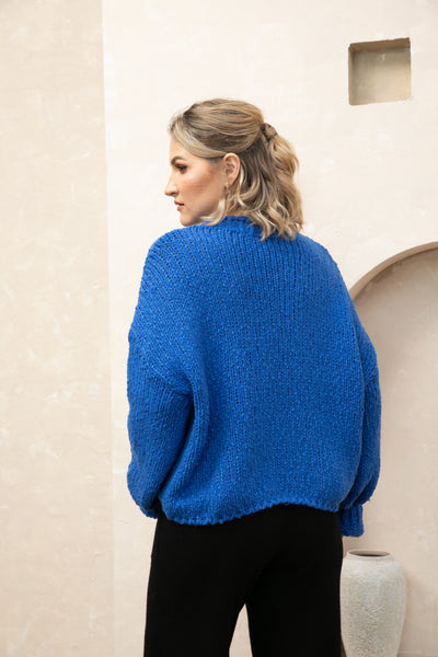 Mock Neck Loose Knit Sweater