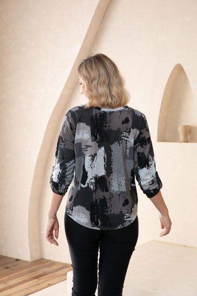 Artistic Comfort Round Neck Top