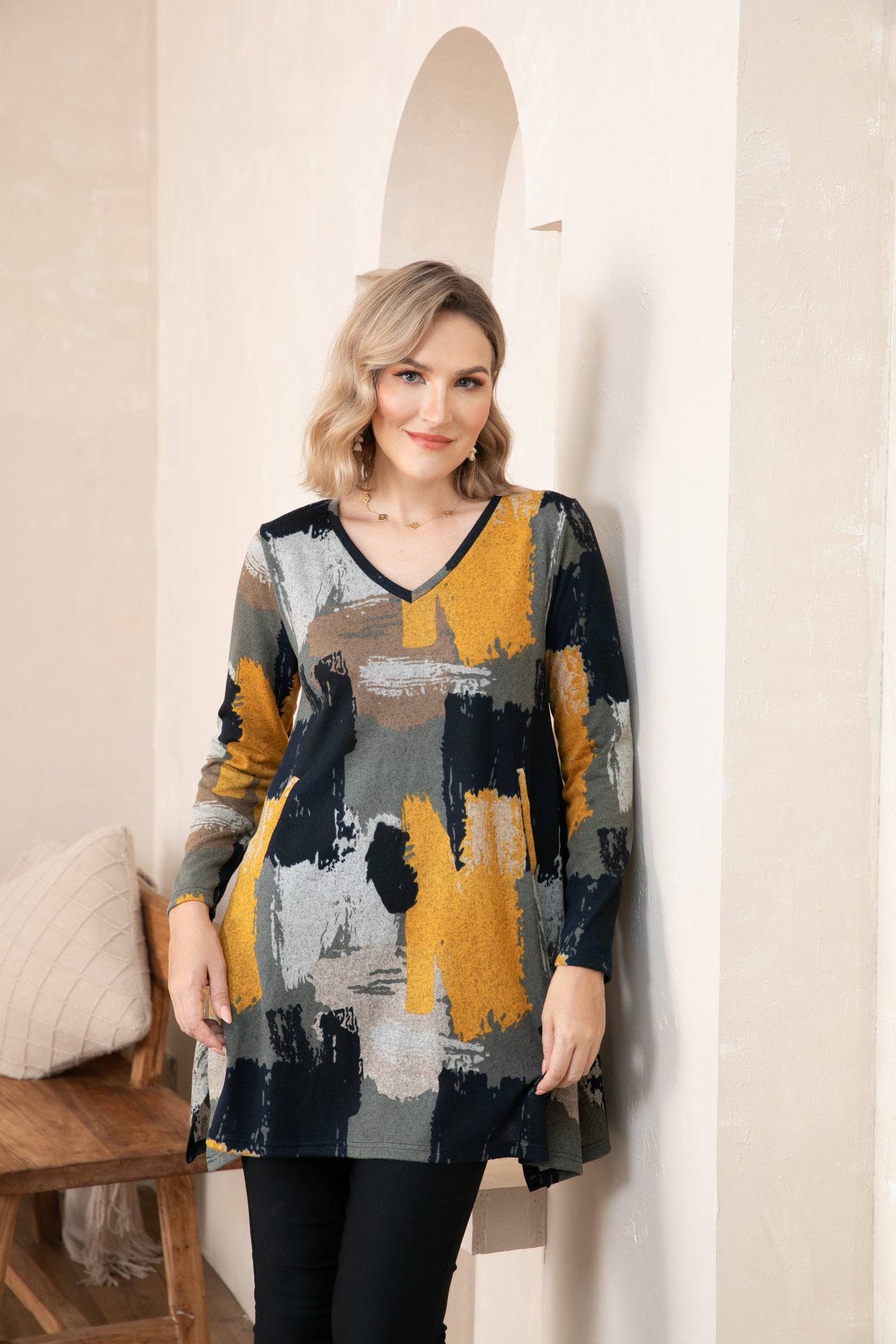 Artistic Essence  V-Neck Tunic