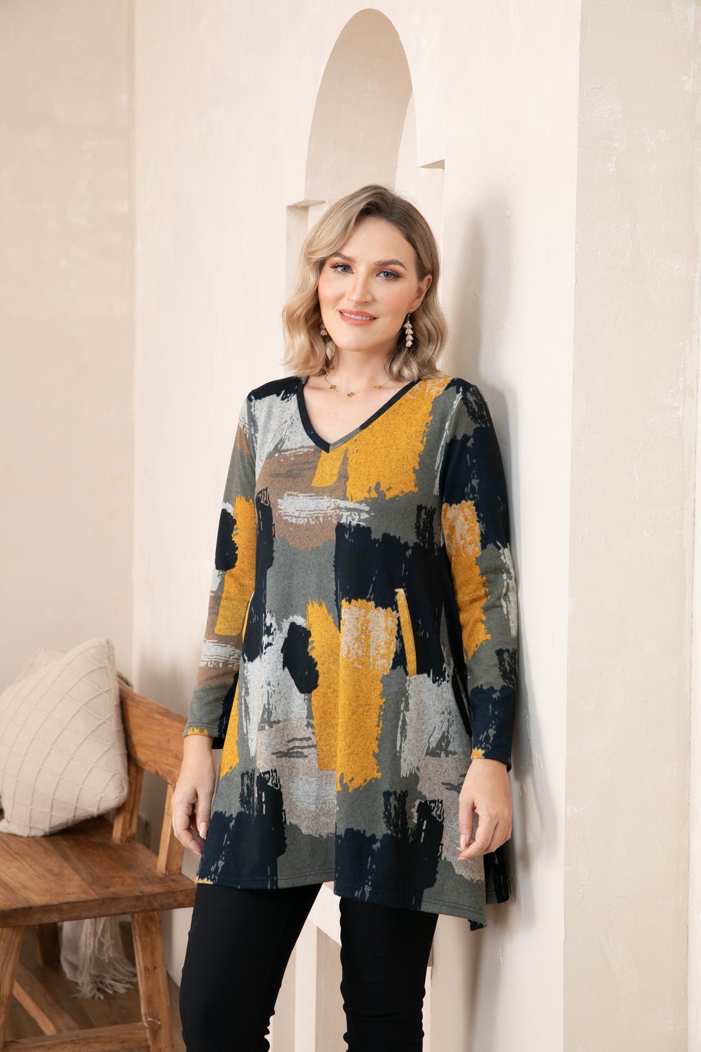 Artistic Essence  V-Neck Tunic