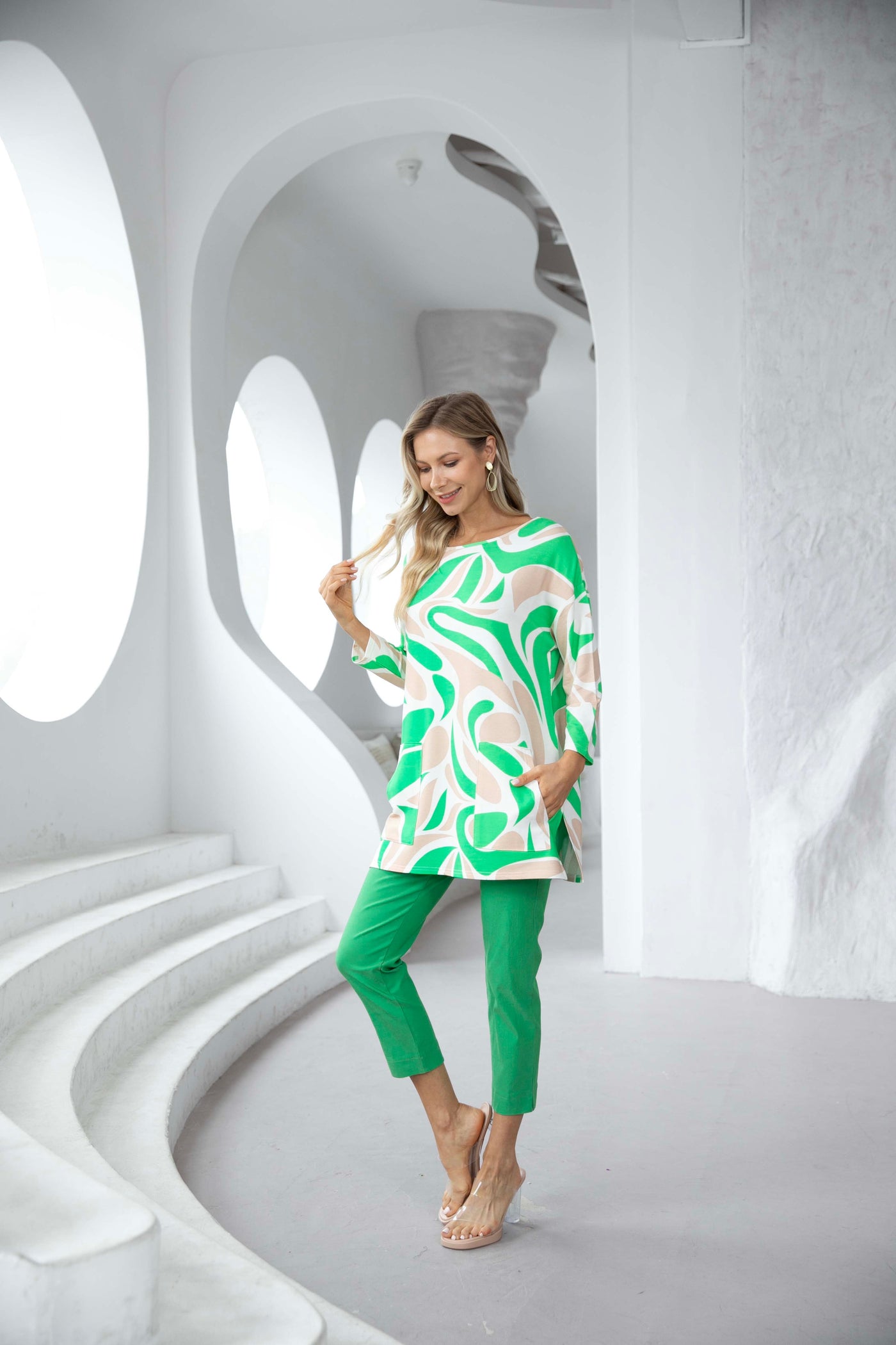 Paulina's Abstract Bamboo French Terry Top