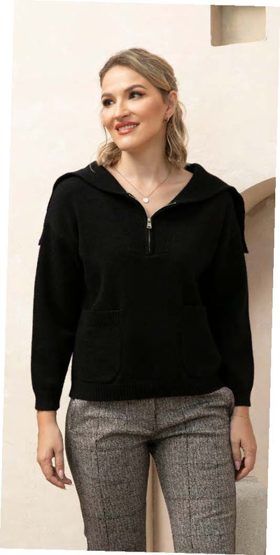 Sadie Mock Zip sweater