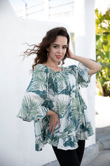 Jemma's Tropical Off-Shoulder Top