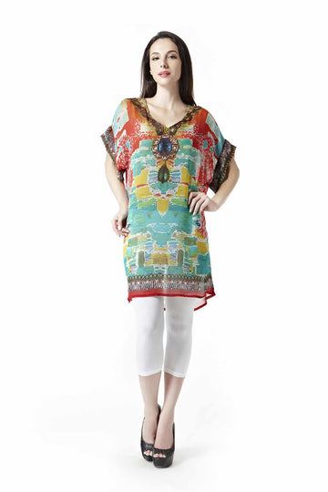 Digital Printed Chiffon Tunic